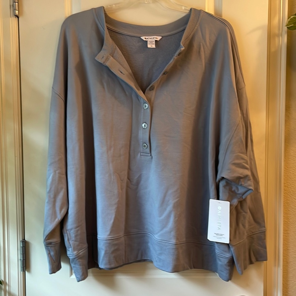 BNWT Athleta Balance Henley Sweatshirt